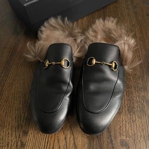 GUCCI FUR LINED LOAFERS